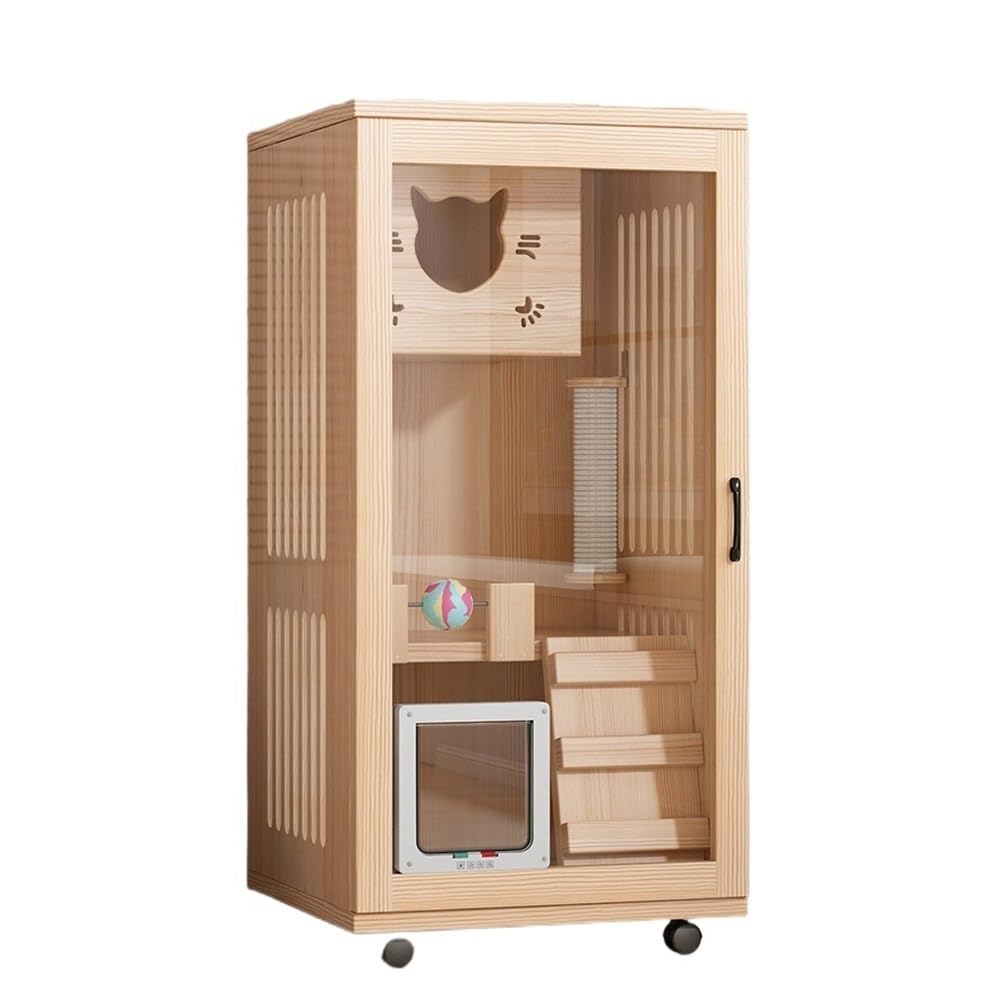 Luxury Pet House Stylish Cat Villa Premium Panorama Cat Cabinet Large Indoor Cat Cage for Home Use