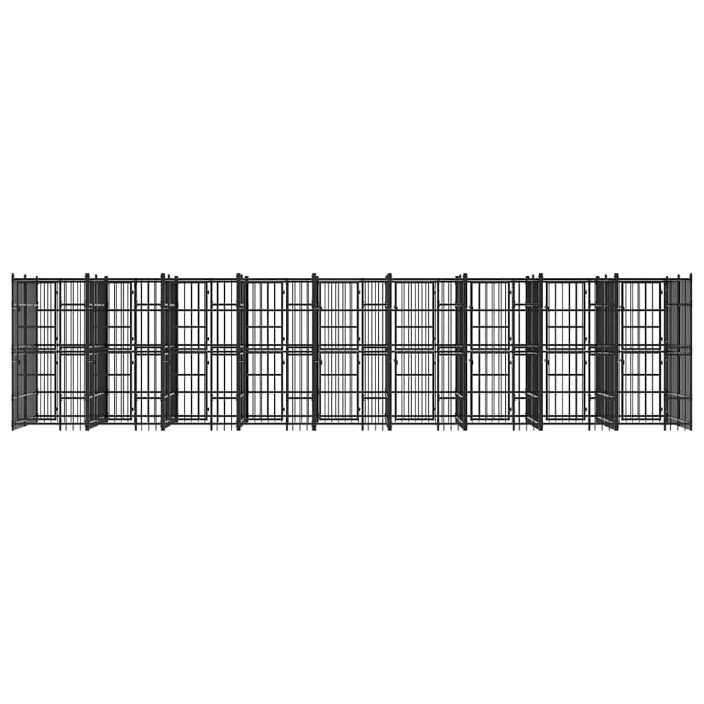 Dog Kennel, Heavy Duty Exercise Playpen, Lockable Gate, Black