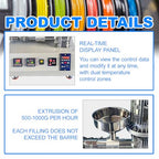 3D Printer Filament Maker, 1000w Pellet Extruder,for ABS/TPU/PET Materials, Ideal for Custom Filament Production