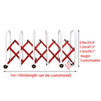 Retractable Mobile Barricade - Adjustable Stainless Steel Security Barrier with Wheels - Durable Vehicle Entry Gate (Red 0.9x9m) - Portable Safety Solution for Event Control