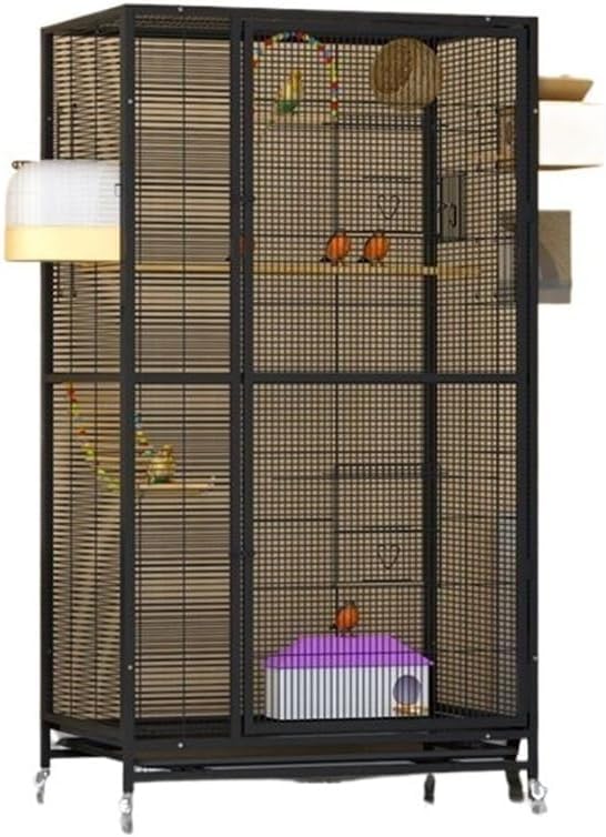 Spacious Conure Cage with Panoramic Views for Indoor Parrots,