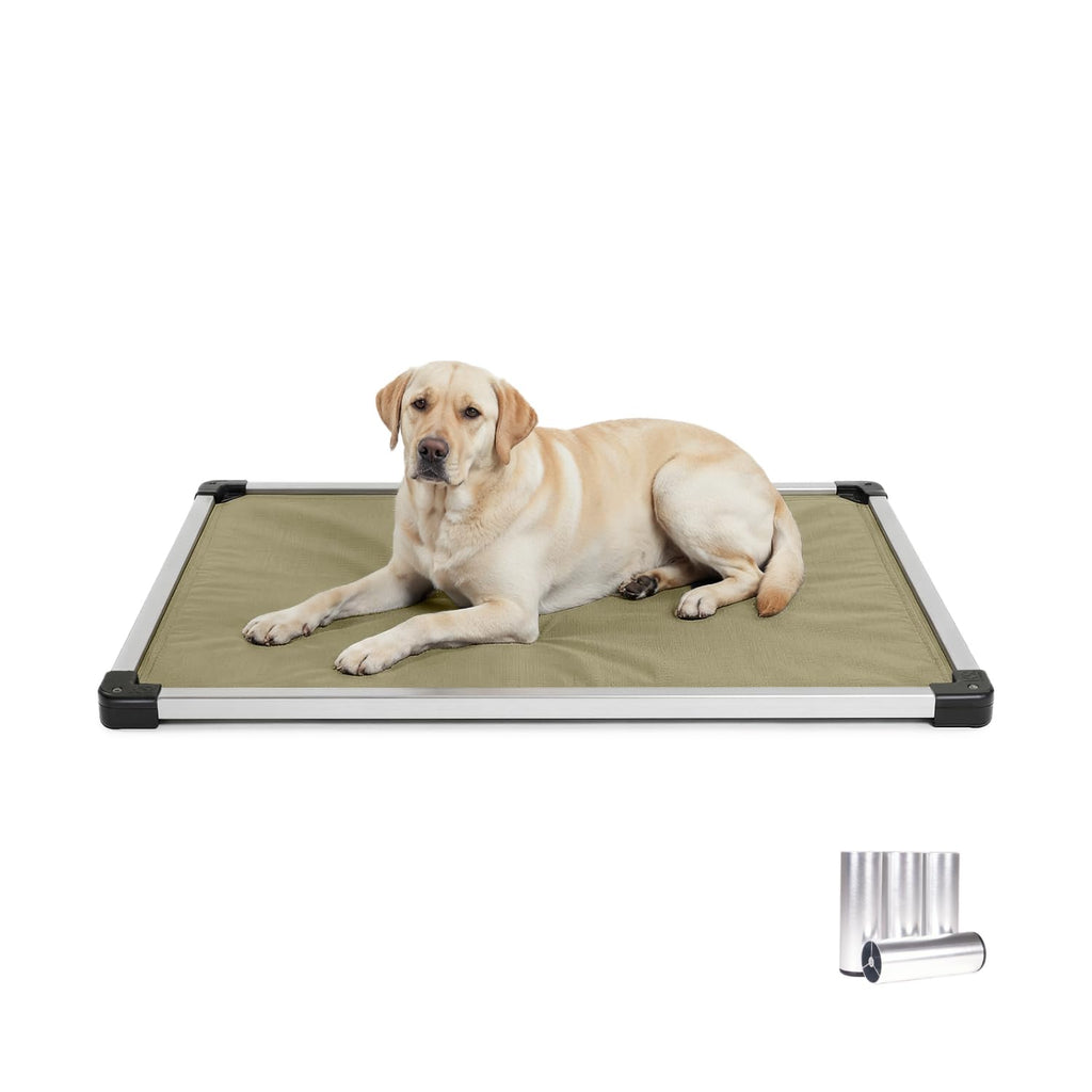 K9 Ballistics Chew Proof Armored Padded Dog Crate Bed, M, Sage Green