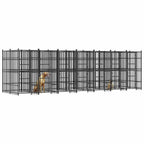 Steel Dog Kennel 138.9 ft Powder Coated Outdoor