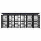 Steel Dog Kennel with Roof 119 ft