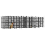 Steel Outdoor Dog Kennel with Lockable Latch, Powder-Coated Steel Dog Enclosure for Playing, Exercising, and Training