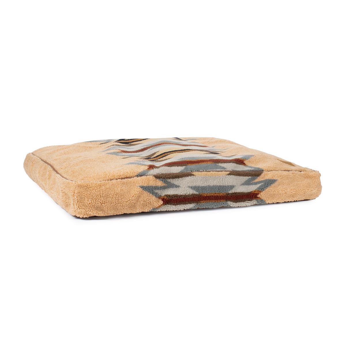 Pendleton Berber Dog Bed, Plush Pet Napper with Faux Suede Reverse and Removable Washable Cover, Rectangle Pet Bed, Large, Harding Tonal Natural
