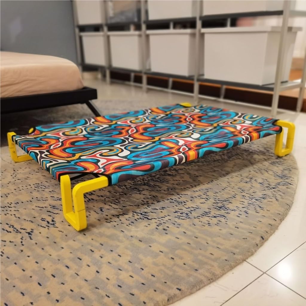 Pet Bed Dog Kennel Universal for All Seasons Dog Camp Bed Detachable and Washable Pet Bed Off The Ground Cat Sleeping Bed Pet Beds for Cats(A,55 * 55 * 12cm)