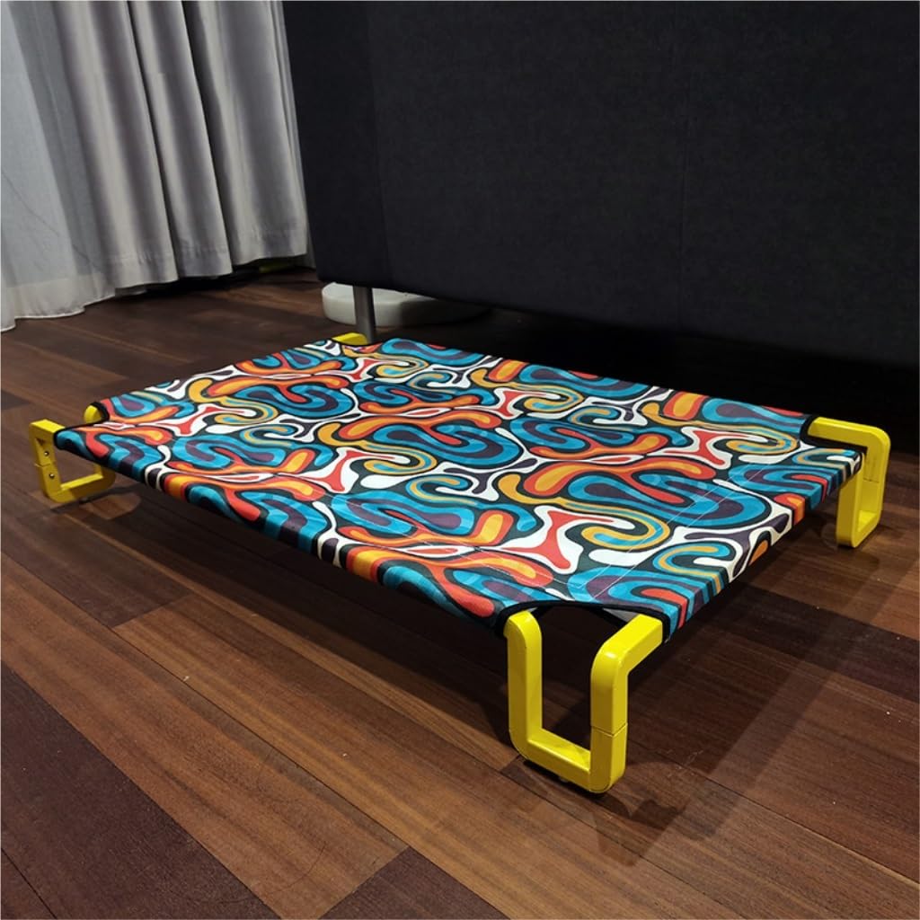 Pet Bed Dog Kennel Universal for All Seasons Dog Camp Bed Detachable and Washable Pet Bed Off The Ground Cat Sleeping Bed Pet Beds for Cats(A,55 * 55 * 12cm)