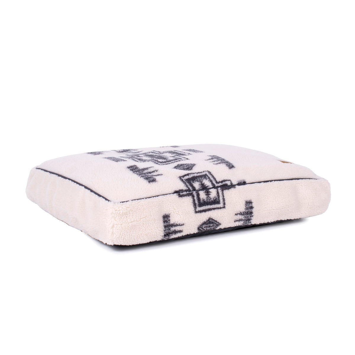 Pendleton Berber Dog Bed, Plush Pet Napper with Faux Suede Reverse and Removable Washable Cover, Rectangle Pet Bed, Large, Harding Tonal Natural