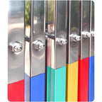 le Expandable Metal Bcade with Casters - Safe Ber Gate for Schools Kindergartens Shopping Malls - Portable Crowd Control Solut (1.2x10m)