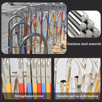 Expandable Barricade for Driveway Expandable Barricade Stainless Steel, Industrial Mobile Safety Barrier Gate with Casters, Retractable Traffic Fence for Supermarket School Road(4.