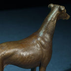Handmade Brass Greyhound Statue Figurine, Creative Pet Dog Sculpture Home Office Living Room Study Porch Decor Craft Collection Ornament