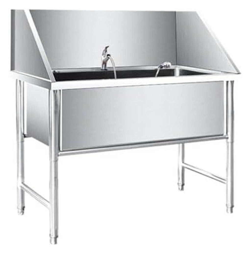 Stainless Steel Dog Grooming Bath Tub - 31.5" Wide, 15.7" Deep, Ideal for Easy Pet Washing & Grooming at Home, Durable, Easy to Clean, Perfect for Large Dogs