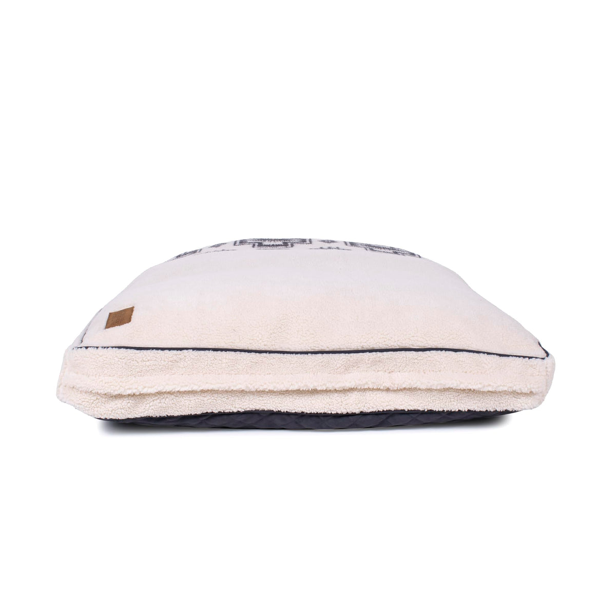 Pendleton Berber Dog Bed, Plush Pet Napper with Faux Suede Reverse and Removable Washable Cover, Rectangle Pet Bed, Large, Harding Tonal Natural