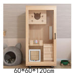 Luxury Pet House Stylish Cat Villa Premium Panorama Cat Cabinet Large Indoor Cat Cage for Home Use