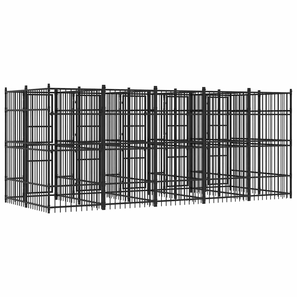 Dog Kennel, Heavy Duty Exercise Playpen, Lockable Gate, Black