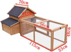 Pet Villa Cage with Pull-Out Tray for Indoor Rabbit Housing,