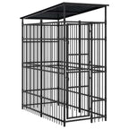 Heavy Duty Outdoor Dog Kennel Steel Playpen 189x75.6x78.7 in