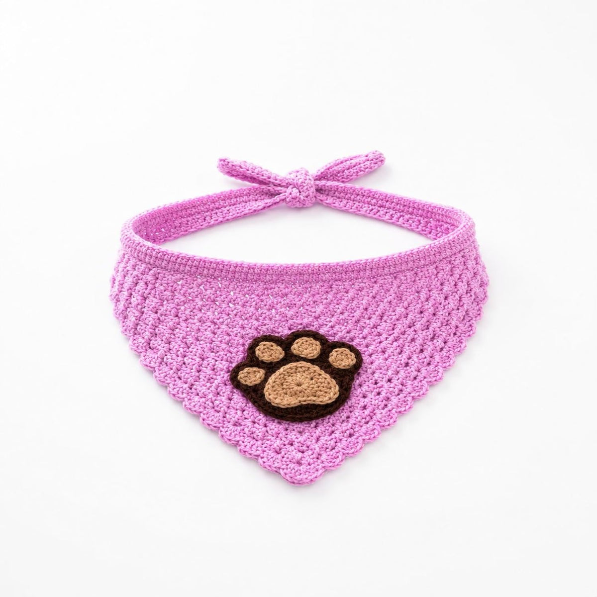 Timeless Trends Dog Bandana Designer Handmade Crochet Scarf Kerchief for Small Medium & Large Dogs Aesthetic Kneated
