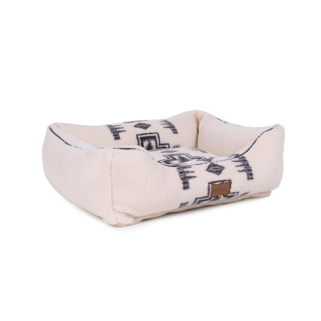 Pendleton Berber Bolster Dog Bed, Plush Kuddler with Removable Washable Cover, Pet Bed for Dogs and Cats, X-Large, Harding Tonal Natural