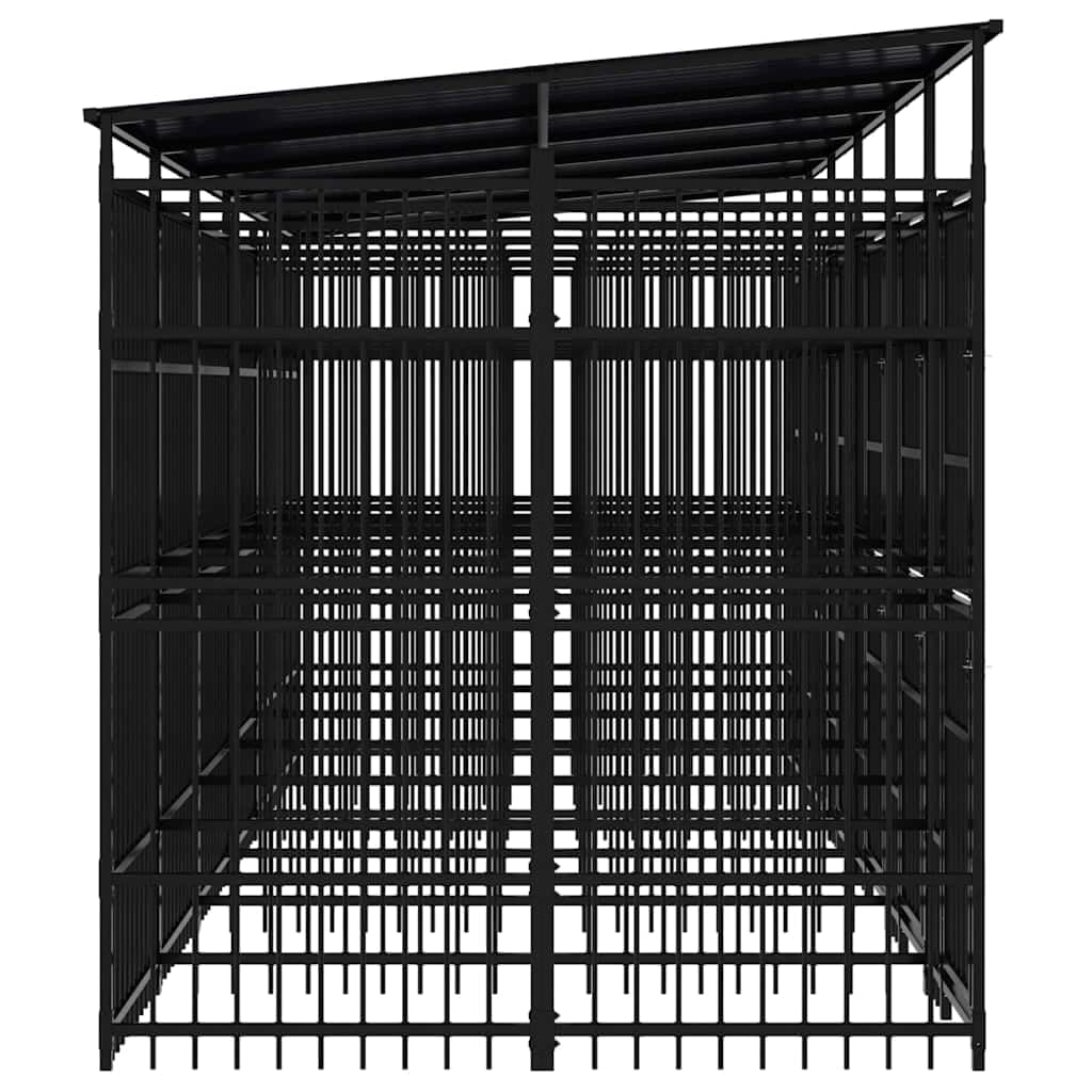 Steel Dog Kennel with Roof 119 ft
