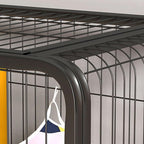 Luxury Pet House Cat Cage with Litter Box Multi Opening Rolling Cat Condo for Home Use(Gold,Large)
