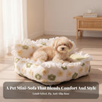 Supportive Rectangular Dog Bed, Style to 1, L 65 X 50 Cm Backrest Height 29 Cm Suitable for