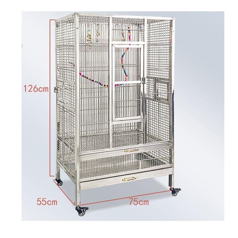 Conure cage Luxury Time Capsule Parrot Villa Premium Stainless Steel Metal Birdcage for Stylish Feathered Friends for Indoor Use
