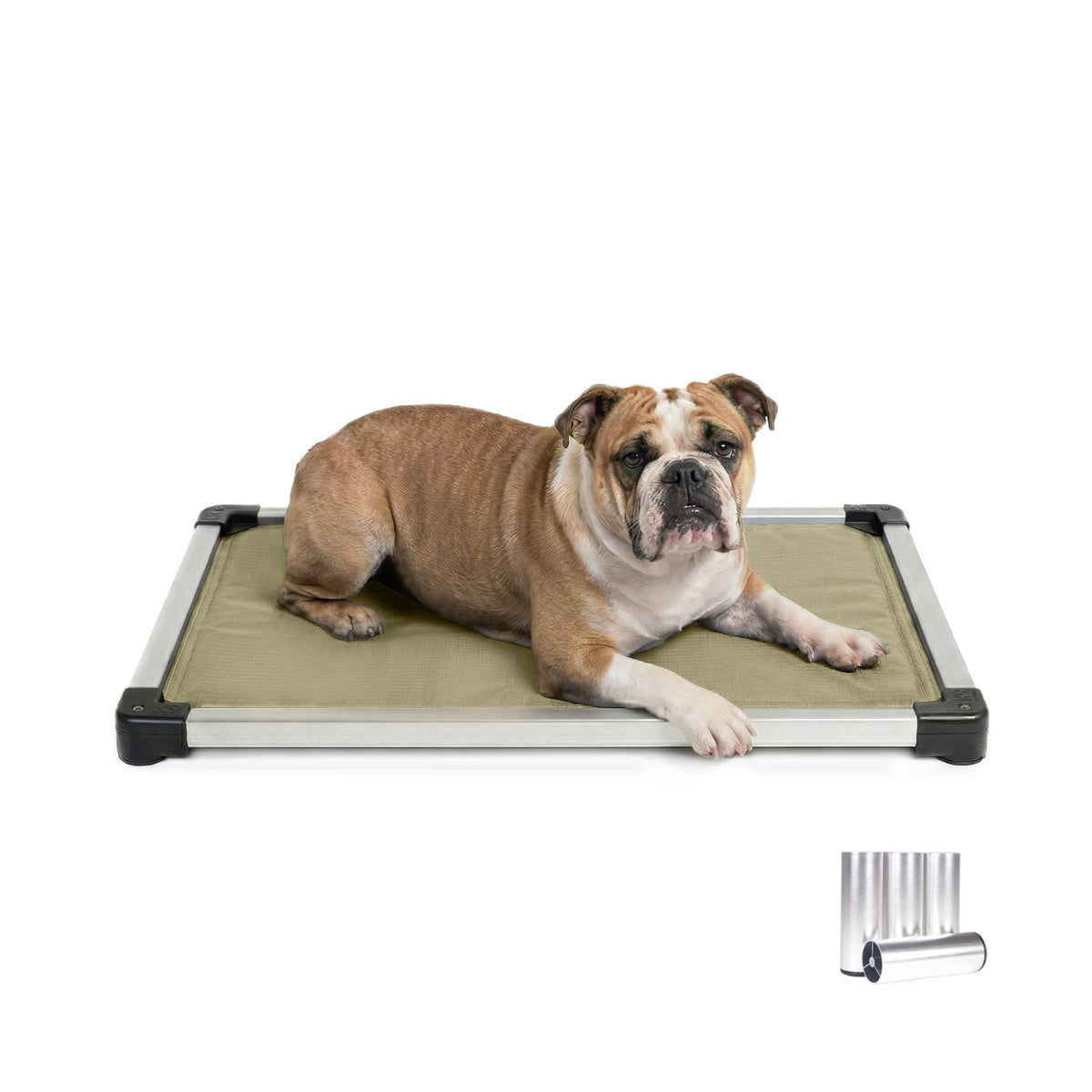 K9 Ballistics Chew Proof Armored Padded Dog Crate Bed, M, Sage Green