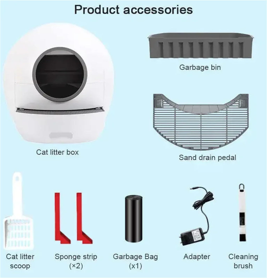 Self-Cleaning Cat Litter Box with APP Control