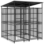 Steel Outdoor Dog Kennel with Roof 119 ft²