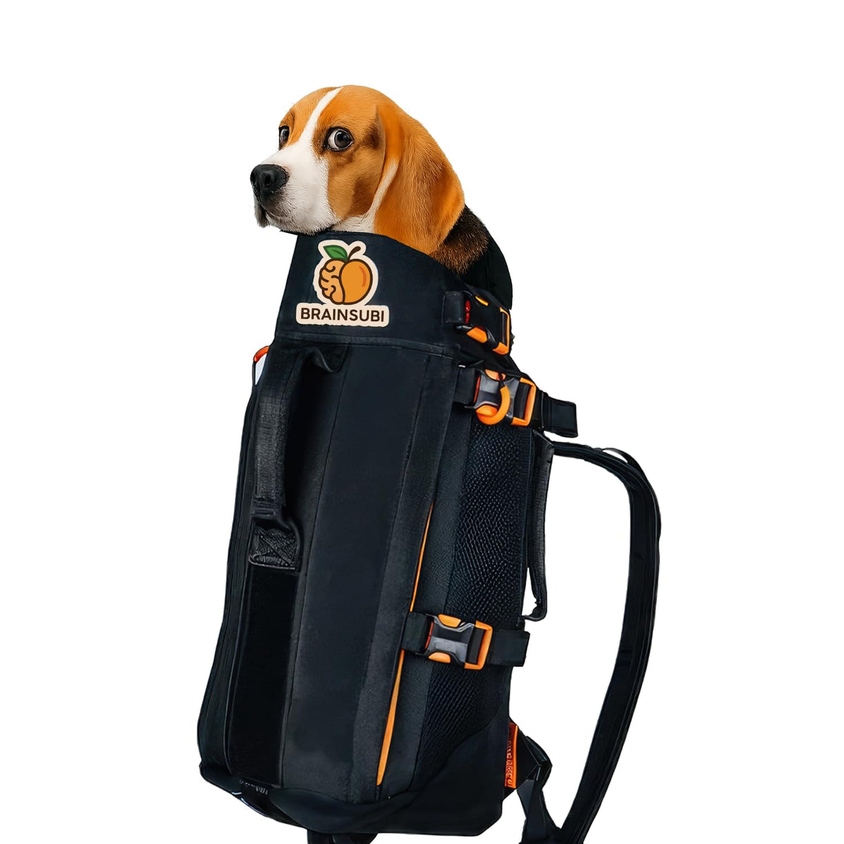 The Maxine One Medium Dog Carrier | Dog Backpack Carrier for Medium Sized Breeds | Adjustable Front Facing Pet Carrier for Travel | Dog Hiking Backpack - Bark After Dark Black