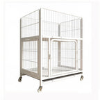 Luxury Pet House Cat Cage with Litter Box Multi Opening Rolling Cat Condo for Home Use(Gold,Large)
