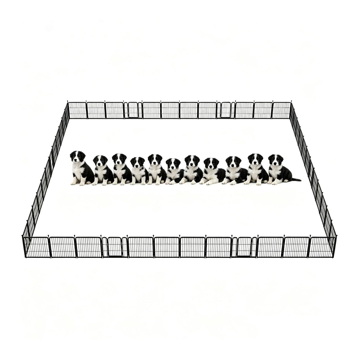 Dog Run Fence, Outdoor Dog Fence, for Indoor and Outdoor Use, Easy to Assemble(80cm*90cm-48pcs)