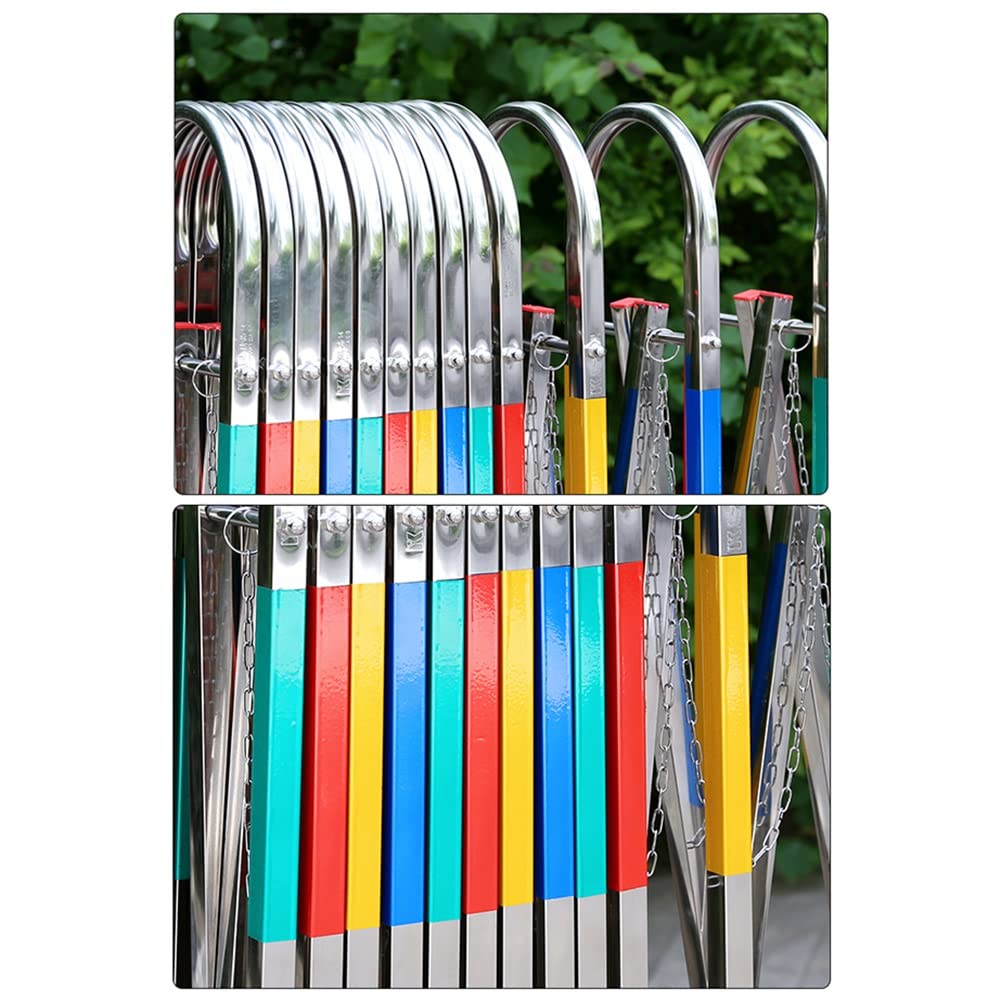 Barriers, Expandable Barrier Gate Folding Security Barricade Stainless Steels 360° Rolling Barricade Gate for Driveway Garage Quickly Block Off Any Area,Multicolor-1.5x8m