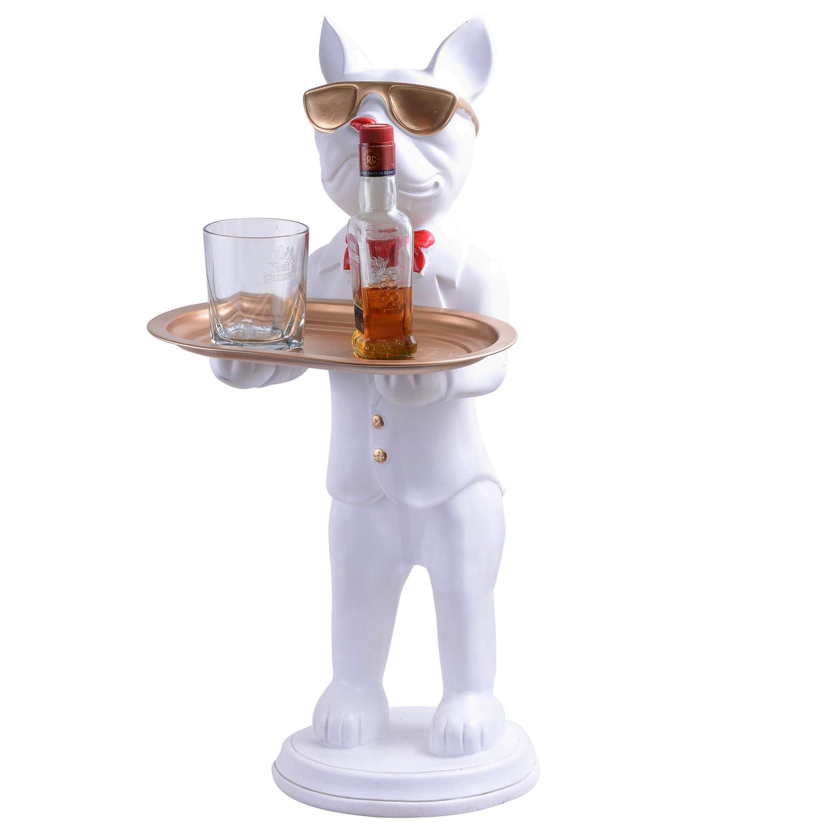 Akhlakh Mart Cool Dog Showpiece with Plate for Home Décor Item | Kitchen,Bedroom,Office,Dinning Table Decorative Item -09