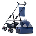 Dog Cats Stroller Folding Pet Cage Jogger Stroller, 4 Wheel Pet Stroller with Storage Pocket Weather Cover, Breathable and Visible Mesh for Small Dogs Suitable for Taking Pets for a Walk or Shopping