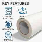 20 DTF Transfer Film Rolls (Hot Peel) 24""x 328ft Double-Sided Clear PET Heat Transfer Paper for Direct-to-Film Printing 24-inch DTF Film Roll Compatible with All DTF Printers for T-Shirts Textile