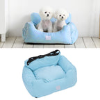 Fockety Dog Car Seat, Washable Breathable Dog Booster Car Seat Pet Booster Seat with Secure Straps, Pet Car Seat Portable Pet Travel Carrier for Small Medium Cats