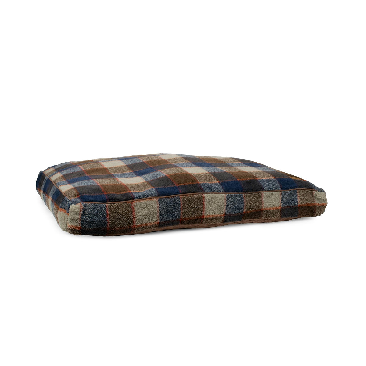 Pendleton Berber Dog Bed, Plush Pet Napper with Faux Suede Reverse and Removable Washable Cover, Rectangle Pet Bed, Large, Harding Tonal Natural