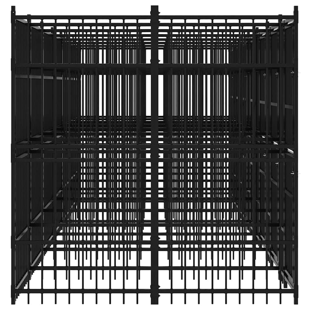 Steel Dog Kennel 138.9 ft Powder Coated Outdoor