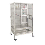 Conure cage Luxury Time Capsule Parrot Villa Premium Stainless Steel Metal Birdcage for Stylish Feathered Friends for Indoor Use