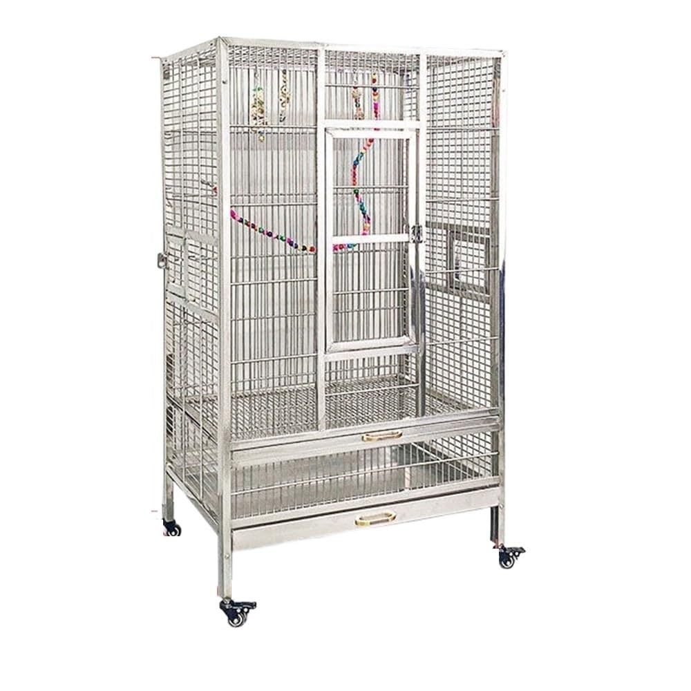 Conure cage Luxury Time Capsule Parrot Villa Premium Stainless Steel Metal Birdcage for Stylish Feathered Friends for Indoor Use