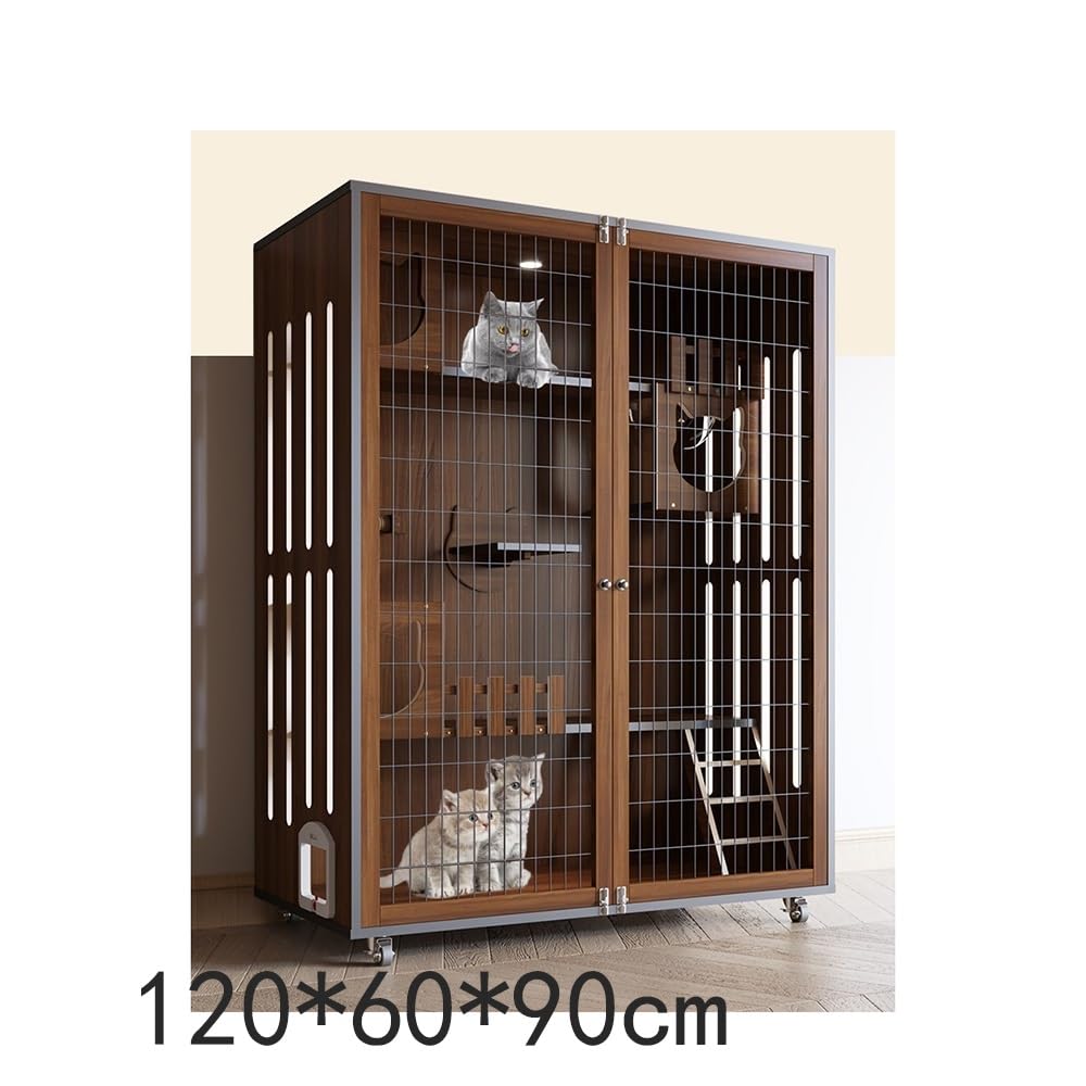 Luxury Pet House Large Indoor Cat House Panoramic Cat Villa Elegant Cat Cage Redefine for Home Use