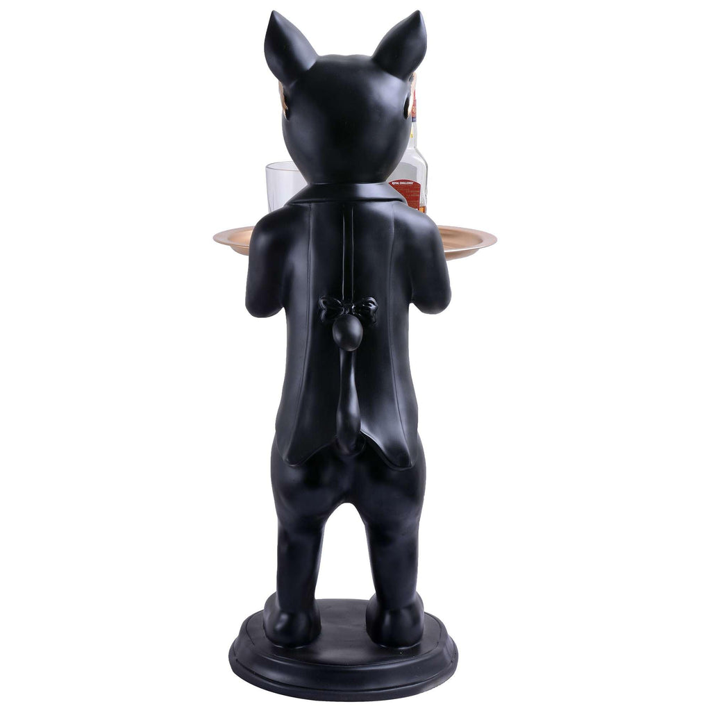 Daughter Cool Dog Showpiece with Plate for Home Décor Item | Kitchen,Bedroom,Office,Dinning Table Decorative Item -08