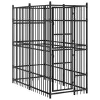 Steel Outdoor Dog Kennel with Roof 119 ft²