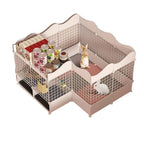 Rabbit cage Spacious Outdoor Pet Rabbit Cage - Create a Dream Home Villa with an Inviting Nest for Your Furry Friends