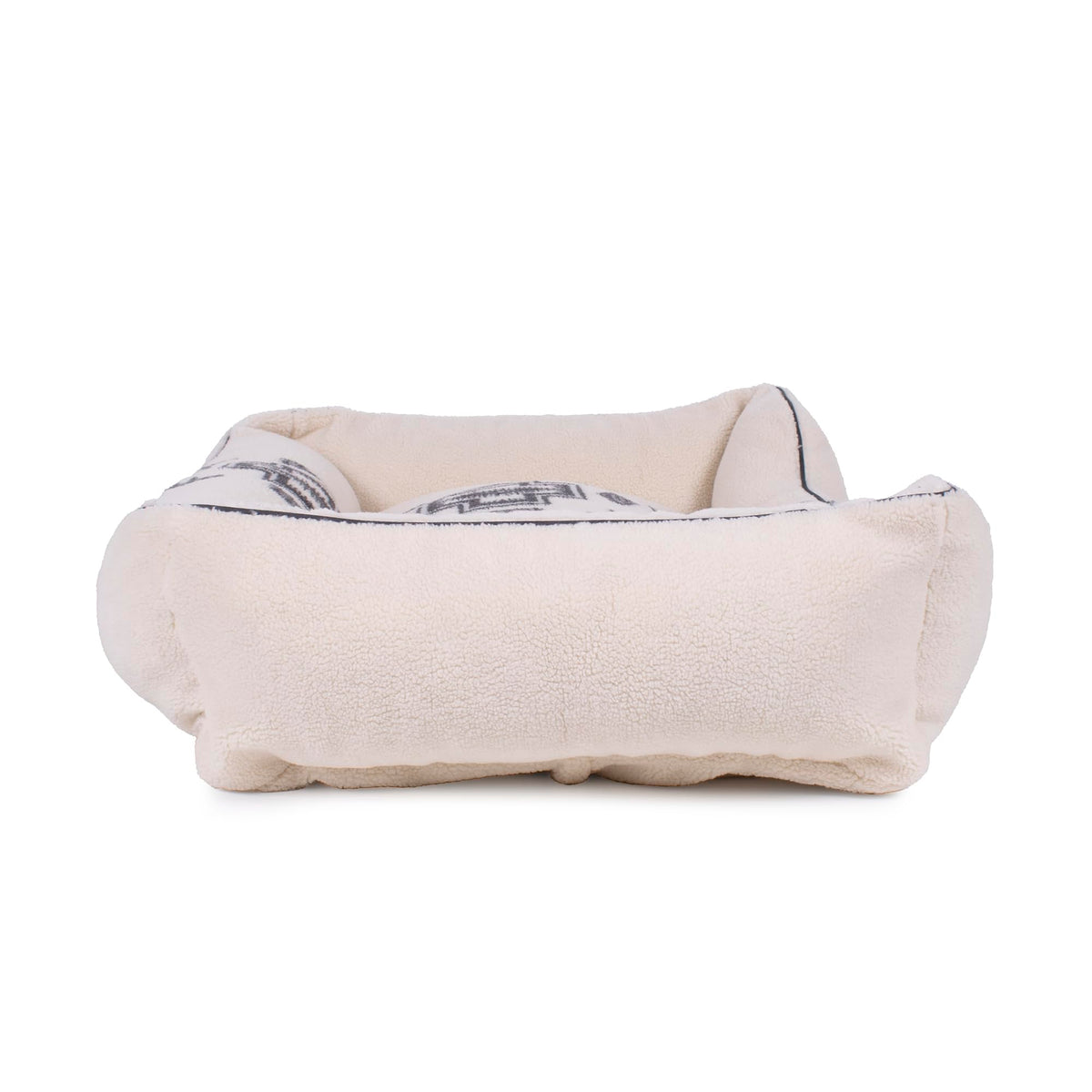 Pendleton Berber Bolster Dog Bed, Plush Kuddler with Removable Washable Cover, Pet Bed for Dogs and Cats, X-Large, Harding Tonal Natural