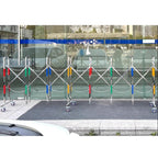 le Expandable Metal Bcade with Casters - Safe Ber Gate for Schools Kindergartens Shopping Malls - Portable Crowd Control Solut (1.2x10m)