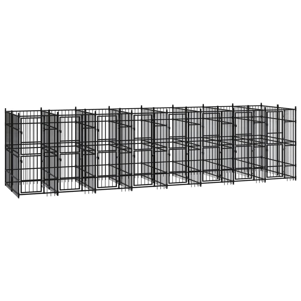 Outdoor Dog Kennel,Dog Kennel Outdoor Dog Outdoor Dog Kennel Steel with Lockable, Pet Exercise Fence for Backyard and Garden Steel 158.8 ft²